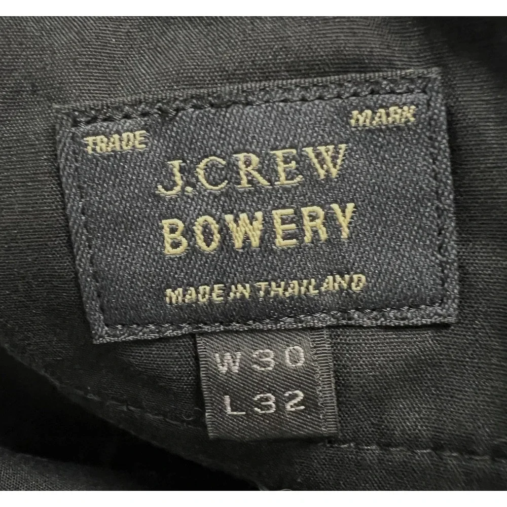J Crew Bowery Dress Pants Mens 30x32 Dark‎ Gray Flat Front Wool Tapered
